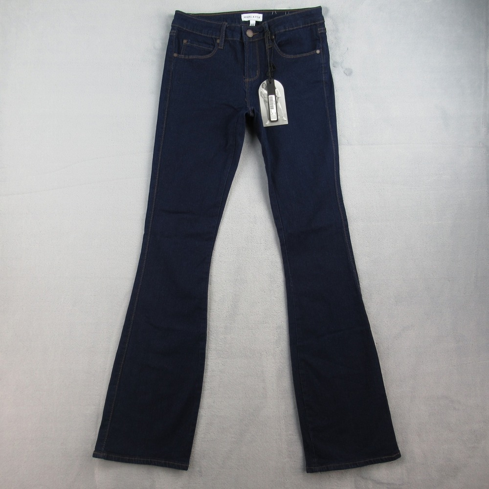 Kendall & Kylie Kurvy Mid-Rise Baby Boot‎ Jean Alpine Dark Wash Size 5/6
